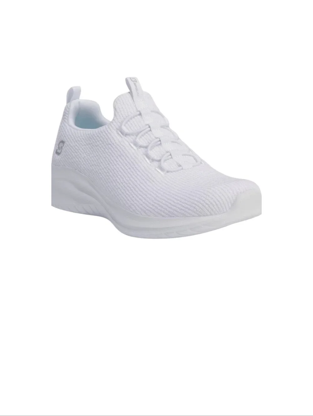 Skechers Women's All-White Slip-On Knit Sneaker